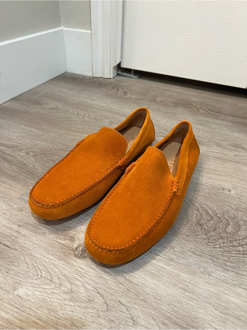 M.Gemi The Felize Burnt Orange Suede Driving Loafers Women’s EU 40